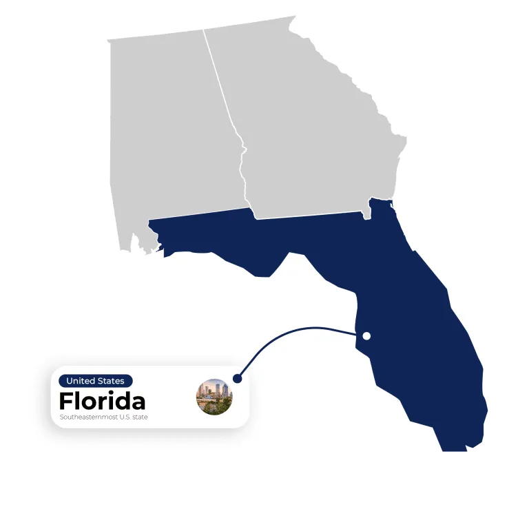 Map Illustration of Florida