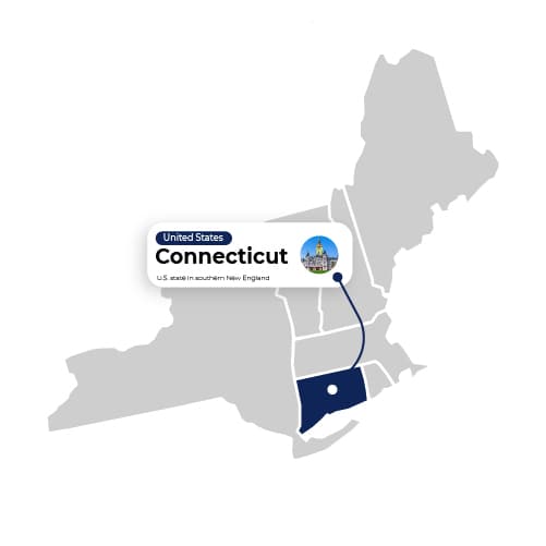 Map Illustration of Connecticut