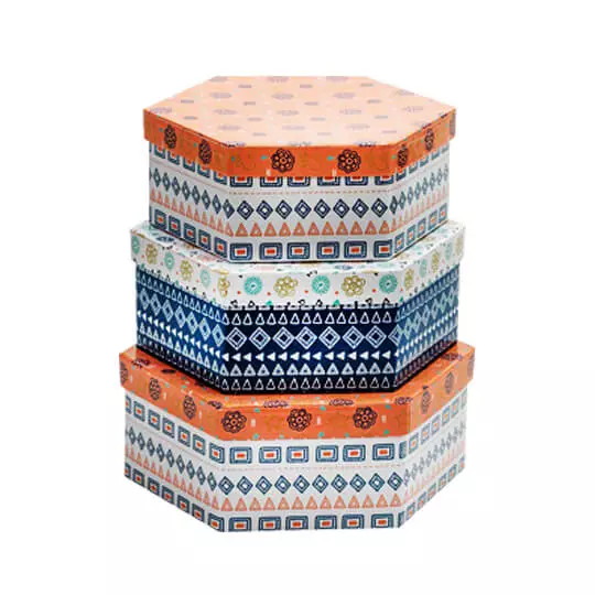 Printed Hexagon Boxes thumbnail 2