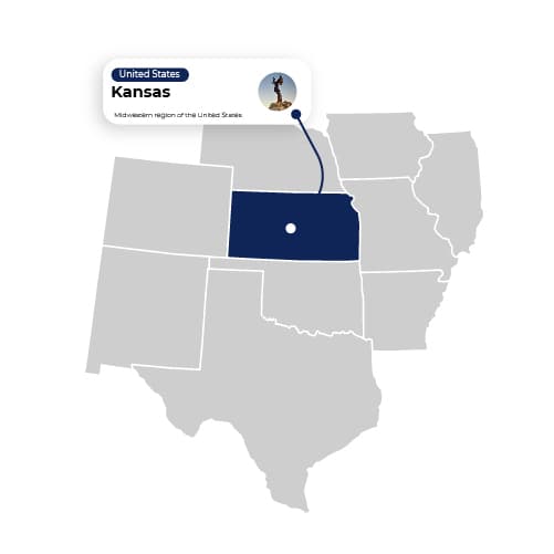 Map Illustration of Kansas