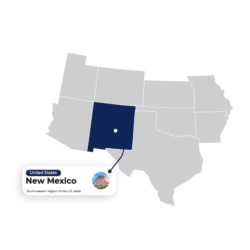 Map Illustration of New Mexico