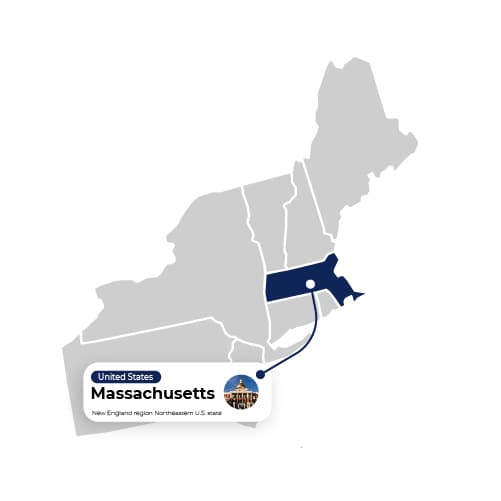 Map Illustration of Massachusetts