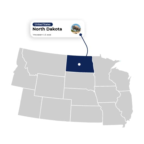 Map illustrations of North-Dakota