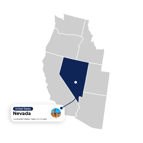 Map Illustration of Nevada