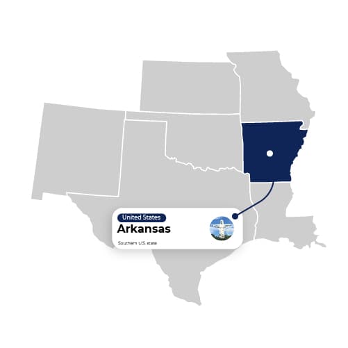 Map Illustration of Arkansas