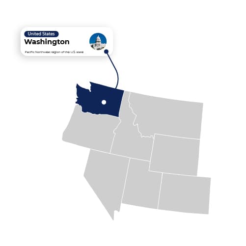 Map Illustration of Washington