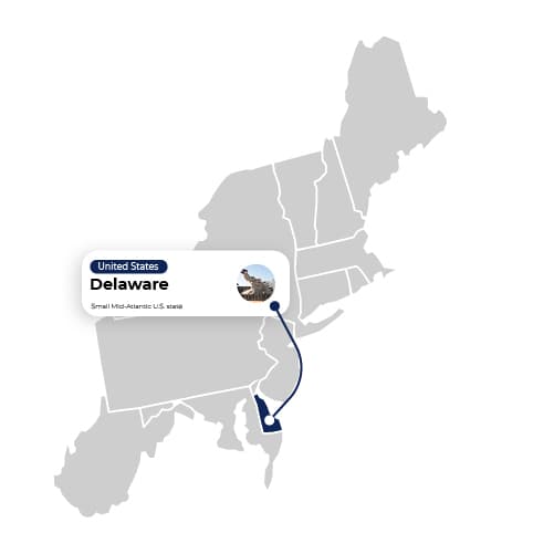 Map Illustration of Delaware