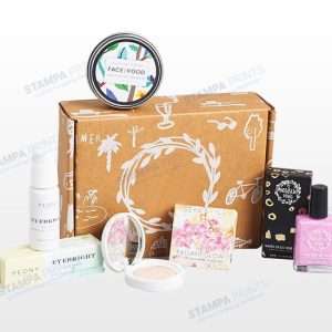 Corrugated shipping boxes for makeup items