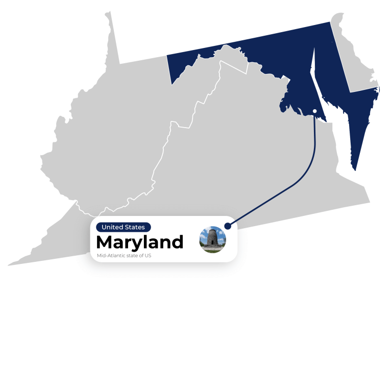 Map Illustration Maryland