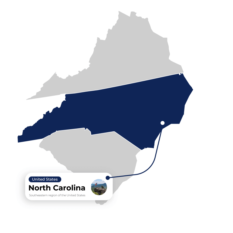 Map Illustration North Carolina