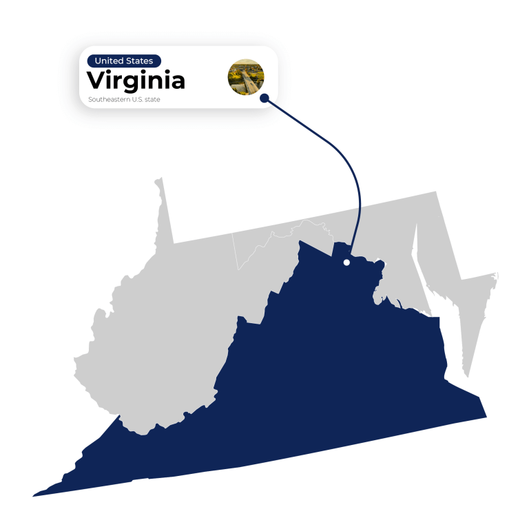 Map Illustration Virginia