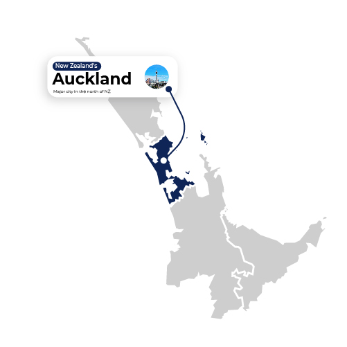 Map Illustration Auckland