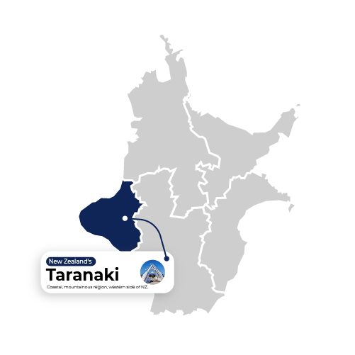 Map Illustration Taranaki