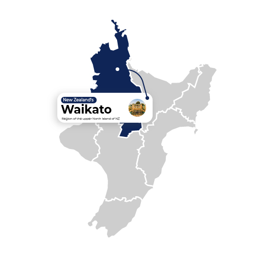 Map Illustration Waikato