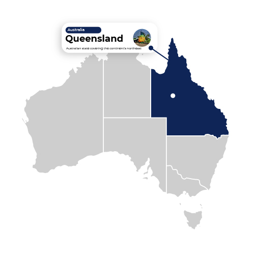 Map Illustration Queensland​