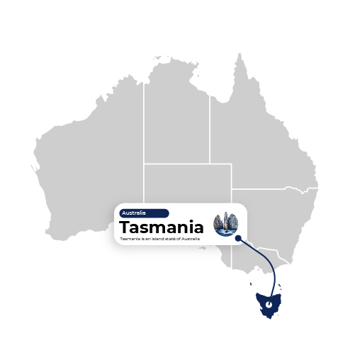 Map Illustration Tasmania